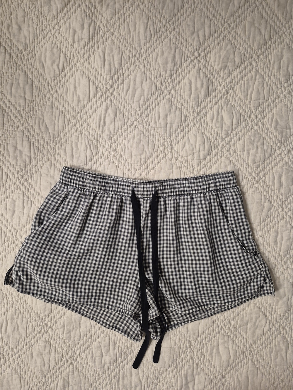 Xhilaration Black White Gingham Sleep Lounge Shorts S NWOT